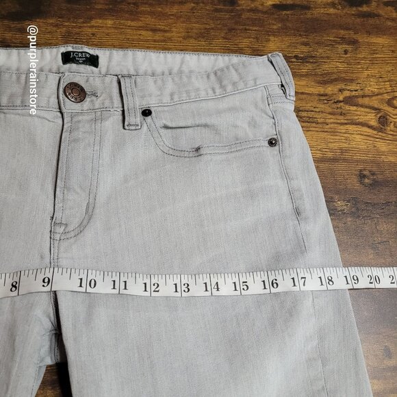 J Crew Jeans Size 34 Toothpick Skinny Mid Rise Gray Wash Stretch Denim - Picture 7 of 12
